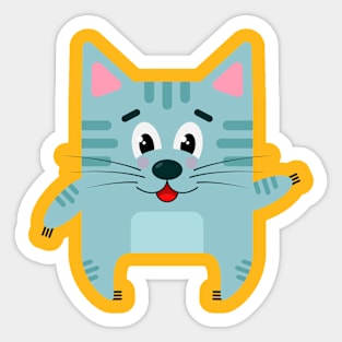 Mr Square Cat Sticker